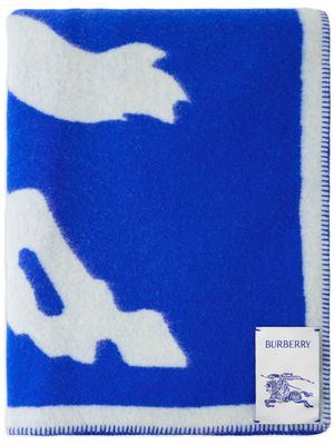 Burberry couverture EKD en laine - Bleu