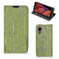 Samsung Galaxy Xcover 5 Book Wallet Case Green Wood - thumbnail