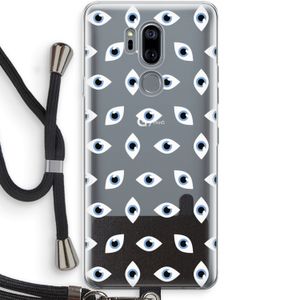 Eyes pattern: LG G7 Thinq Transparant Hoesje met koord
