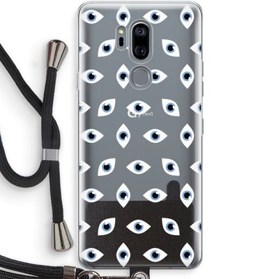Eyes pattern: LG G7 Thinq Transparant Hoesje met koord