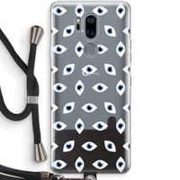 Eyes pattern: LG G7 Thinq Transparant Hoesje met koord