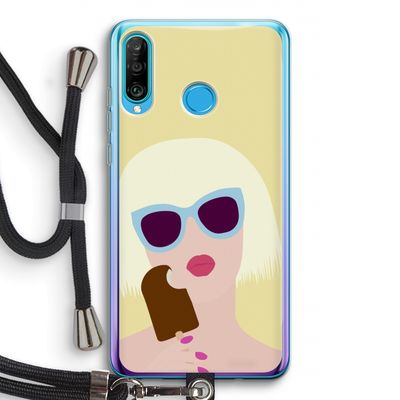 Ice cream: Huawei P30 Lite Transparant Hoesje met koord