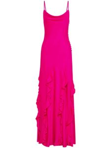 Nicholas robe-caftan longue en soie - Rose