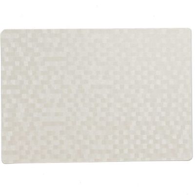 Stevige luxe Tafel placemats Stones wit 30 x 43 cm