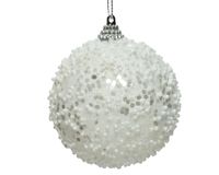 Kerstbal foam d8cm winterwit - Decoris - thumbnail