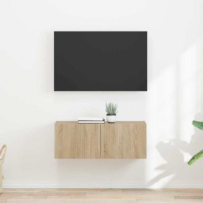 TV Wandkast 2 pcs Sonoma 60 x 31 x 29.5 cm Bewerkt hout