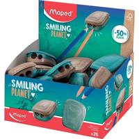Puntenslijper Maped Smiling Planet 2-gaats display à 25 stuks