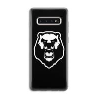 Angry Bear (black): Samsung Galaxy S10 4G Transparant Hoesje