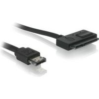 DeLOCK Cable Power Over eSATA > SATA 22pin SATA-kabel 0,5 m eSATAp Zwart