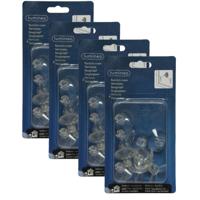 Decoris Zuignappen haakjes - 48x stuks - 3,5 x 1,5 cm- voor kerstverlichting
