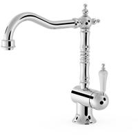 Keukenkraan Tres Clasic | Opbouw | 360° Draaibaar | Mengkraan | 1-hendel | Vintage | Chroom
