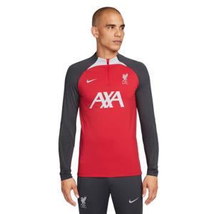 Nike Liverpool Strike Trainingstrui 1/4-Zip 2023-2024 Rood Donkergrijs Grijs