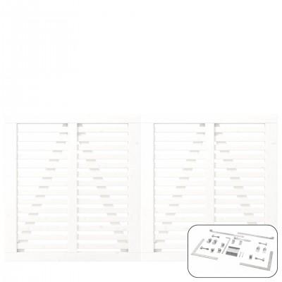 Wit Houten Dubbele Tuinpoort Harmoni 200 x 107 CM