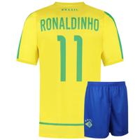 Brazilie Voetbaltenue Thuis Ronaldinho - WK 2002 - Kind en Volwassenen