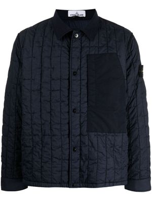 Stone Island doudoune à patch Compass - Bleu