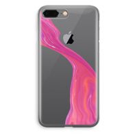 Paarse stroom: iPhone 8 Plus Transparant Hoesje