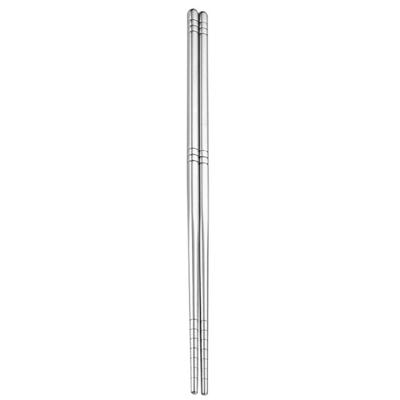 1 paar RVS servies kleurrijke herbruikbare metalen stokjes vaatwerk lengte: 23cm (zilver)