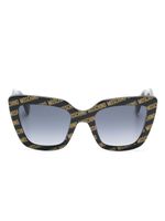 Moschino Eyewear lunettes de soleil à monture papillon - Noir - thumbnail