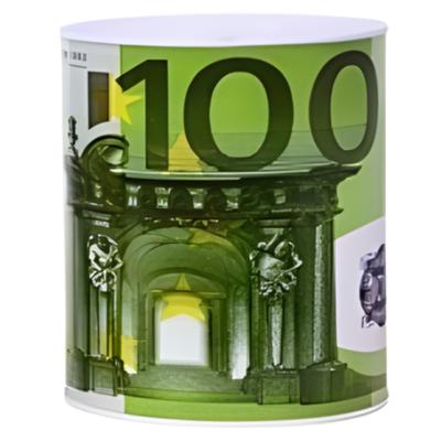 Concorde Spaarpot geld thema - 100 euro - groen - bankbiljetten - D13 x 15 cm Concorde Spaarpot geld thema - 100 euro - groen - bankbiljetten - D13 x 15 cm