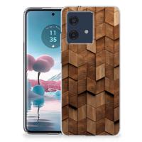 Bumper Hoesje voor Motorola Edge 40 Neo Wooden Cubes