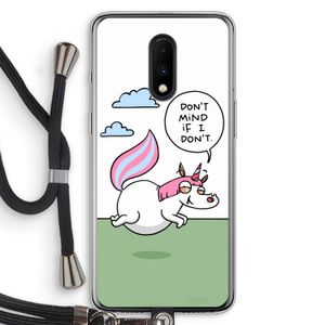 Unicorn: OnePlus 7 Transparant Hoesje met koord