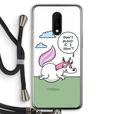 Unicorn: OnePlus 7 Transparant Hoesje met koord