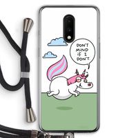 Unicorn: OnePlus 7 Transparant Hoesje met koord