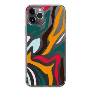 Colored Zebra: iPhone 11 Pro Transparant Hoesje