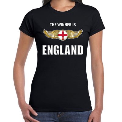 The winner is England / Engeland t-shirt zwart voor dames The winner is England / Engeland t-shirt zwart voor dames