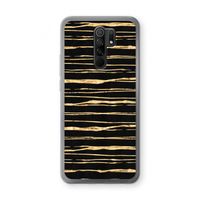 Gouden strepen: Xiaomi Redmi 9 Transparant Hoesje