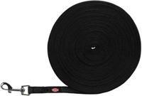 TRIXIE HONDENRIEM SLEEPLIJN MET RUBBER BEKLEED ZWART