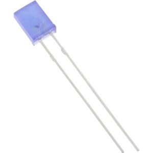 TRU COMPONENTS 1577444 Bedrade LED Blauw Rechthoekig 2 x 5 mm 125 mcd 120 ° 20 mA