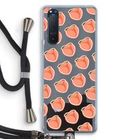 Just peachy: Sony Xperia 5 II Transparant Hoesje met koord