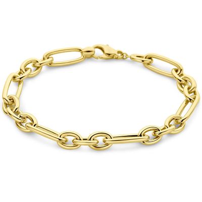 Armband Ankerschakel geelgoud 7,5 mm 19 cm