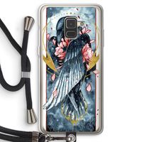 Golden Raven: Samsung Galaxy A8 (2018) Transparant Hoesje met koord