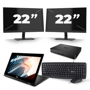 Dell Latitude 5289 - Intel Core i5-7e Generatie - 12 inch - 8GB RAM - 256GB SSD - Windows 11 + 2x 22 inch Monitor