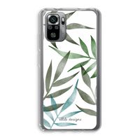 Tropical watercolor leaves: Xiaomi Redmi Note 10S Transparant Hoesje