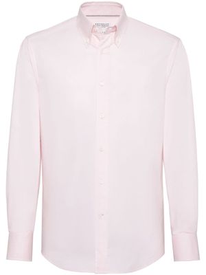 Brunello Cucinelli chemise à col boutonné - Rose