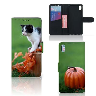 Xiaomi Redmi 7A | Telefoonhoesje | Met pasjeshouder | Kitten