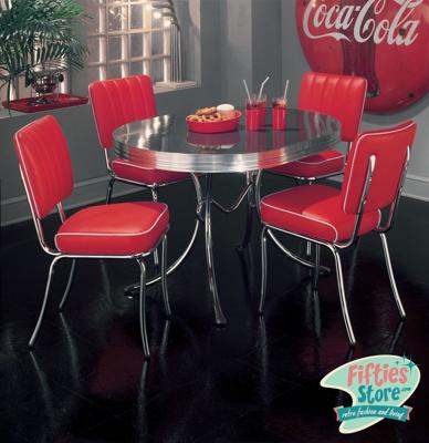 Bel Air Retro Dinner Set Rood II