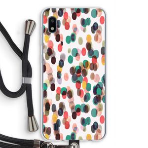 Tropical Dots: Samsung Galaxy A10 Transparant Hoesje met koord