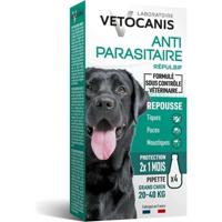 VETOCANIS 4 anti-vlooien en anti-teken pipetten - voor grote honden 20-40 kg - 2x 1 maand bescherming