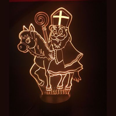 3D LED LAMP - Sinterklaas - Ontwerp-zelf.nl
