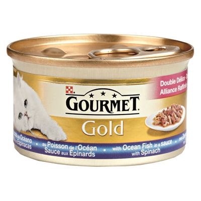 Gourmet Gold luxe mix zeevis in saus met spinazie