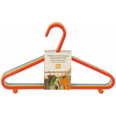 Kledinghangers voor kinderkleding - 6x stuks - plastic - 28 cm - klerenhangers