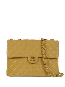 CHANEL Pre-Owned 2002 jumbo Classic Flap shoulder bag - Tons neutres