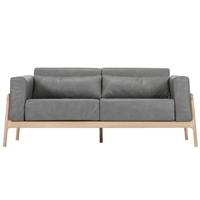 Gazzda Fawn sofa 2-zits whitewash Dakar Leather Grey - thumbnail