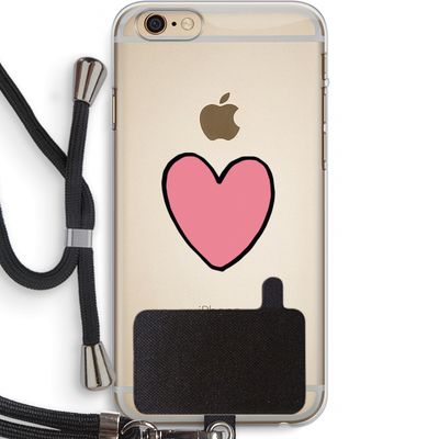 Hartje: iPhone 6 PLUS / 6S PLUS Transparant Hoesje met koord