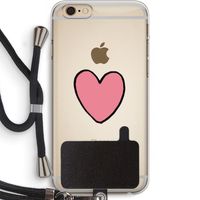 Hartje: iPhone 6 PLUS / 6S PLUS Transparant Hoesje met koord