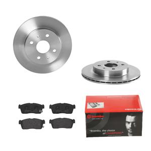 Remmenset, remschijf BREMBO, Remschijftype: Binnen geventileerd, Inbouwplaats: Vooras, u.a. für Toyota, Subaru, Daihatsu